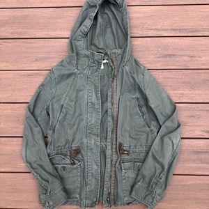 H&M army green adjustable jacket